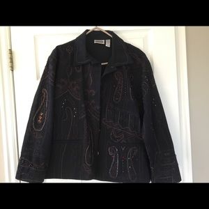 Chico’s black denim jacket s
